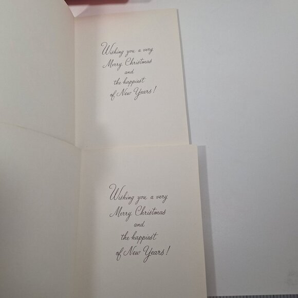 7 Jewel Tone Fantasy Christmas Card MCM 4 Vintage Glitter Quality Crest READ - Picture 3 of 16